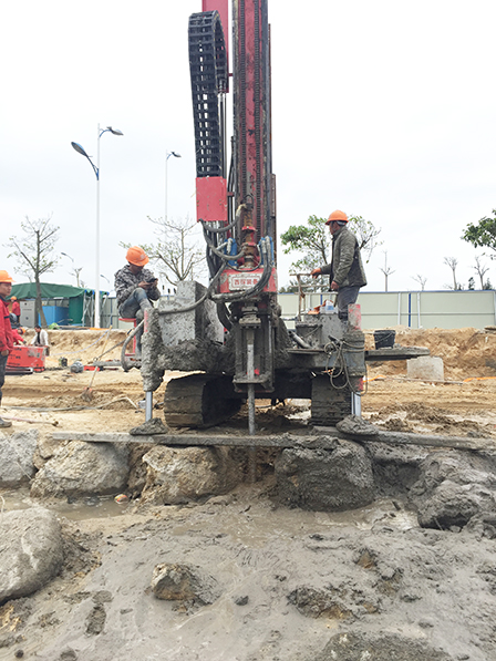 福建平潭某工地旋噴樁施工